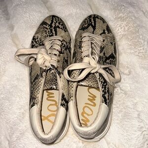 Sam Edelman Faux Snakeskin Sneakers size 9 Women’s